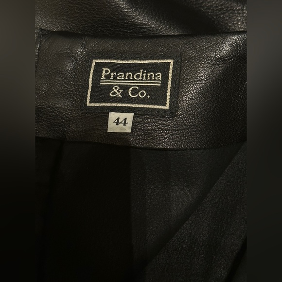 EXQUISITE Vintage Pradina & Co Chic Italian Leather Black Pencil Skirt - Sz44 - Picture 5 of 13